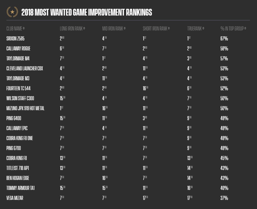 MOST WANTED GAME IMPROVEMENT IRON