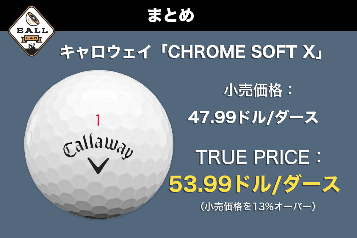 キャロウェイ「CHROME SOFT X」－まとめ