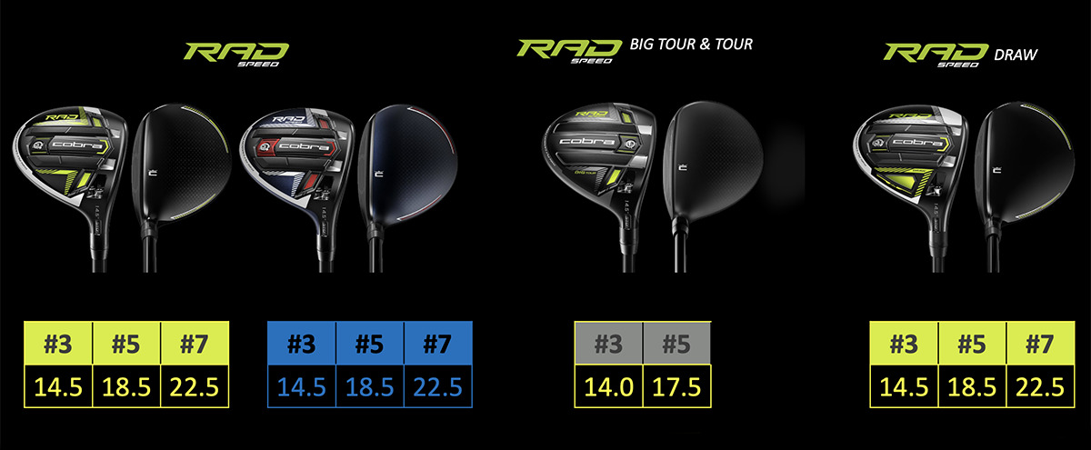 【3本セット】COBRA RAD SPEED 3w+5w+7w