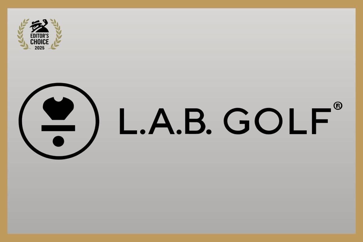 L.A.B. Golfの公式ロゴとブランド名をデザインした画像
