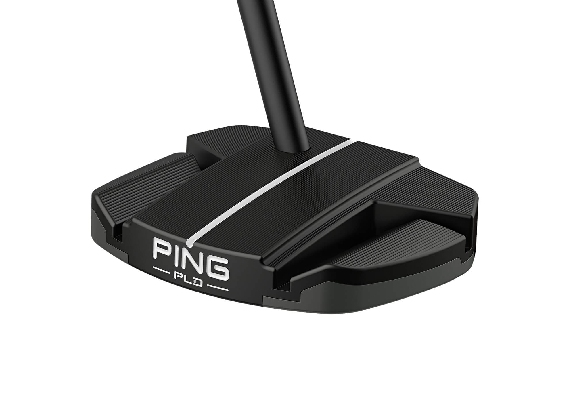PING PLD Ally Blue Onset パター 2025年モデル キャビティビュー 安定感のあるマレットデザインと直線的アライメントライン