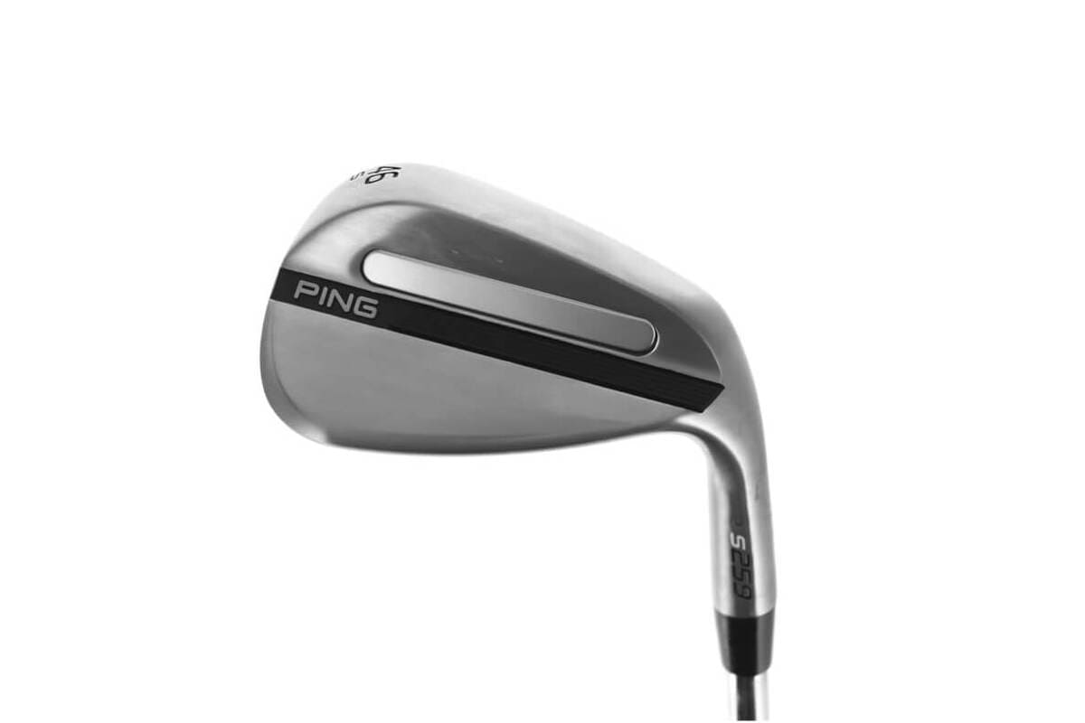 PING S259 アイアンのソール部分をクローズアップ。コンパクトなブレード形状と精密なバックフェース構造が特徴のモデル。