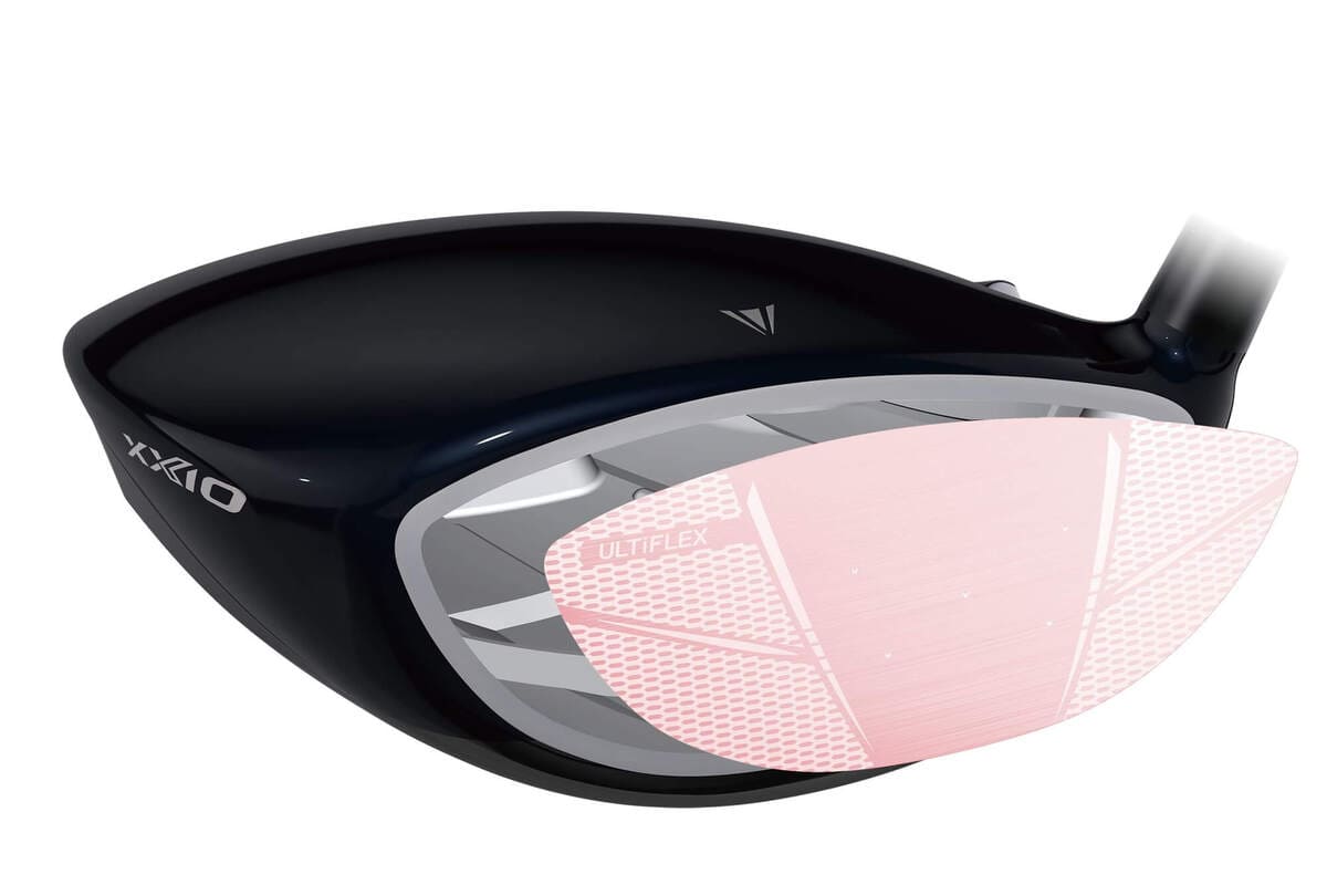 XXIO 14 ドライバーの内部構造イメージ。ULTIFLEXフェースにより高初速と効率的なエネルギー伝達を追求している。