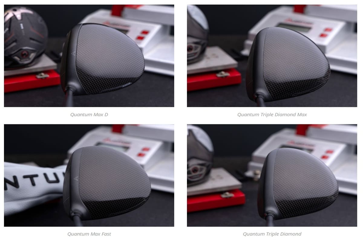 キャロウェイ「QUANTUM」ドライバー4モデルのヘッド形状違い（構えた印象）