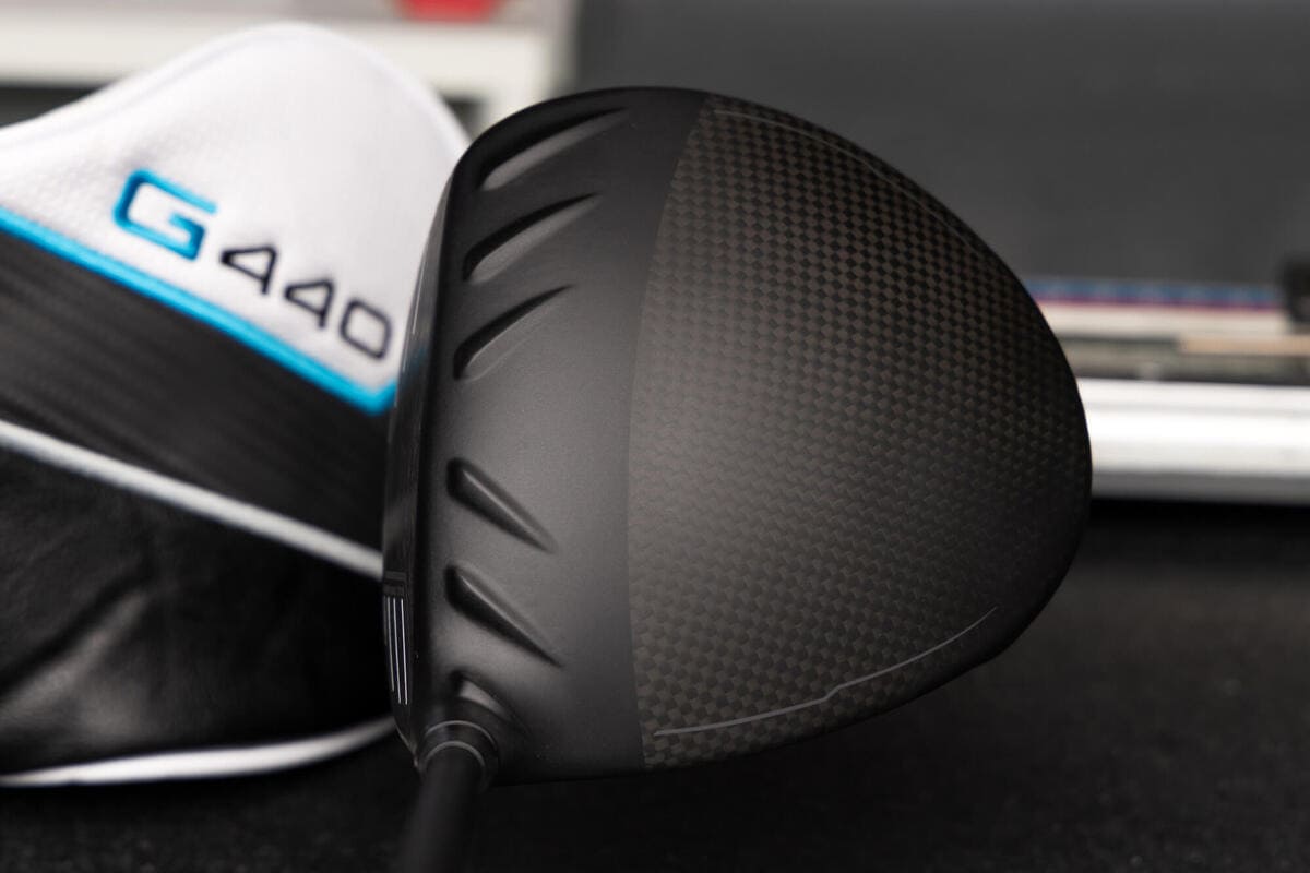 PING「G440 K」ドライバーのヘッド上部。投影面積が大きく、寛容性を重視した形状