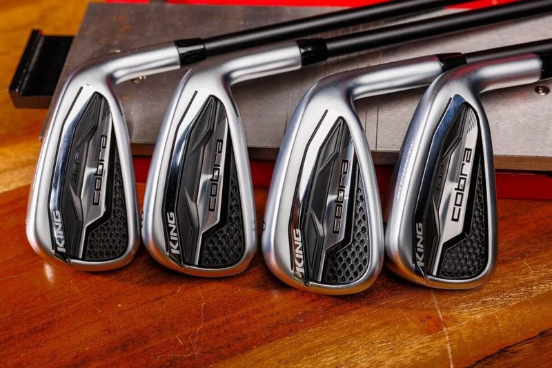 コブラKINGアイアンの複数モデルを並べたシリーズ全体画像