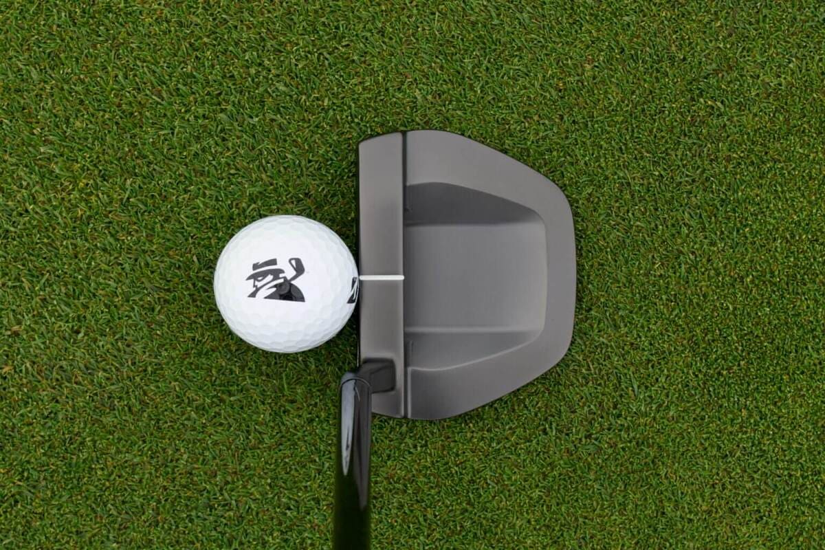 ミズノM.CRAFTマレット型パターの構え