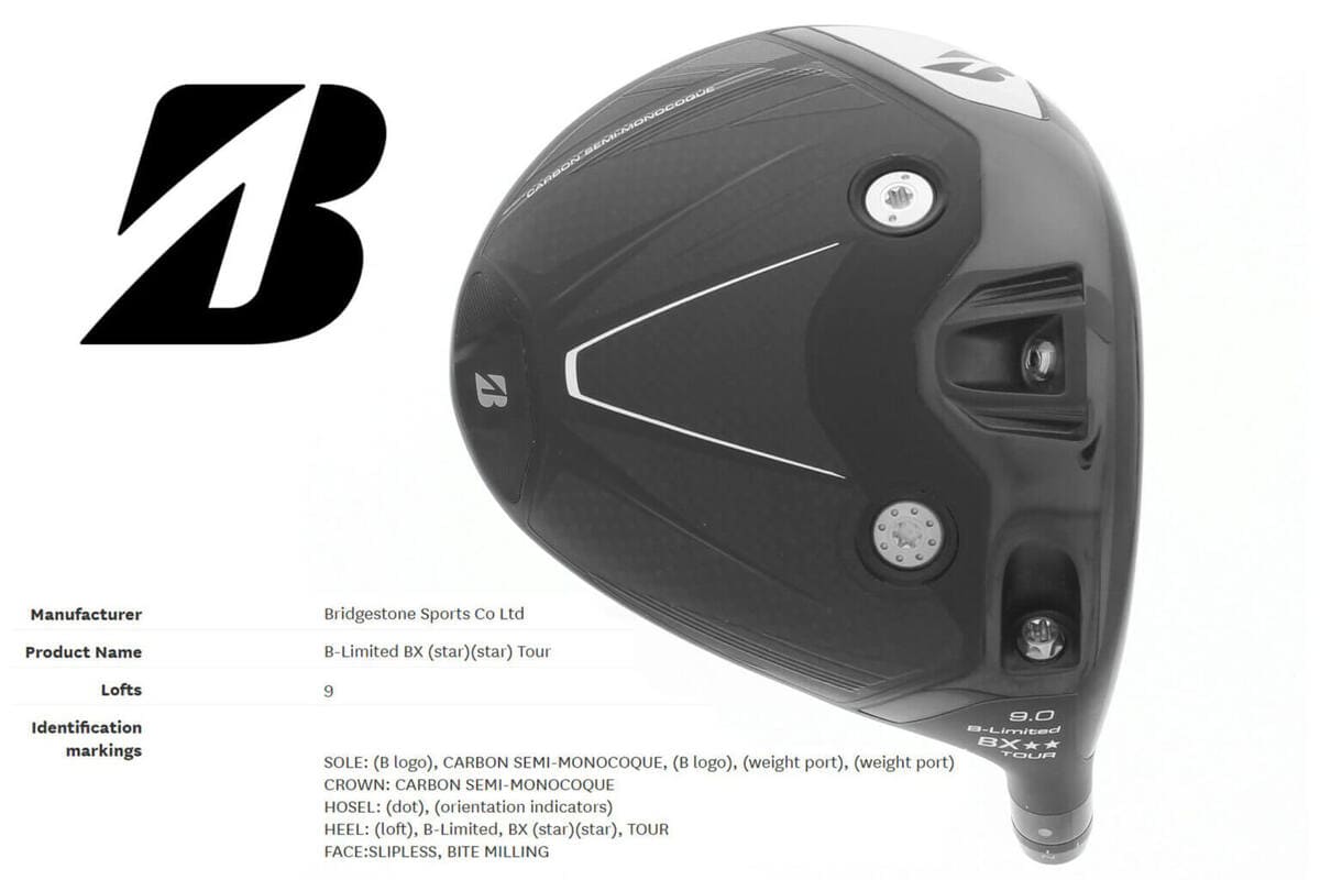 ブリヂストン BX TOURドライバーのUSGA登録画像