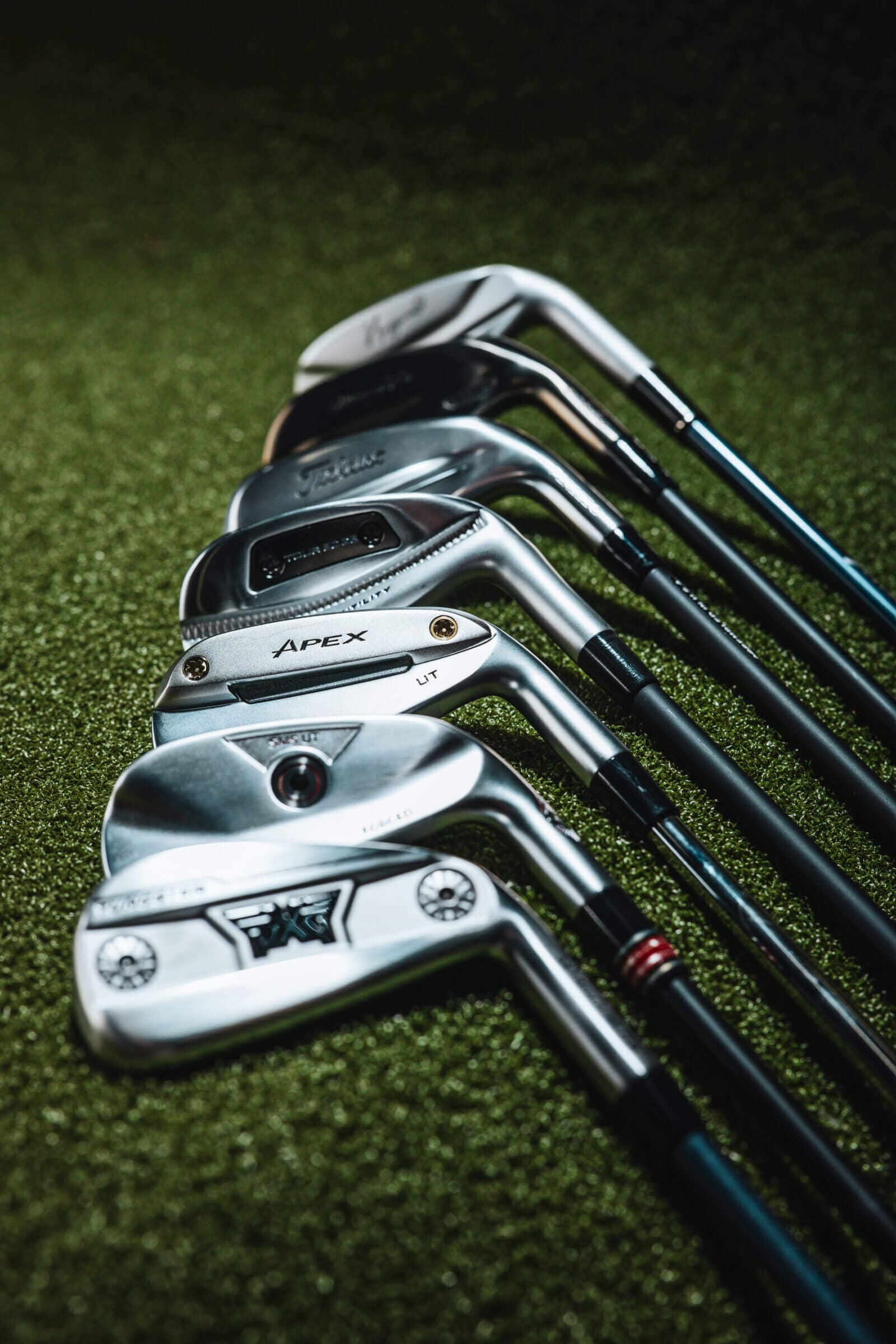 2026年ユーティリティアイアンのテスト対象モデル一覧。Titleist U•505、Callaway Apex Utility、PXG 0311 X GEN8、Edel SMS UTなど7モデルを比較。
